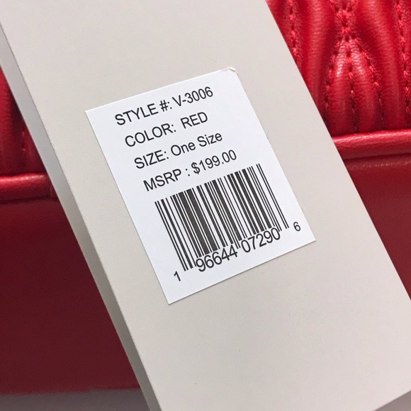 Valentino Orlandi Quilted Red Bag New - Picture 11 of 16